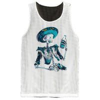 Skeleton Charro Mexican Skull Tequila Long Sleeve Mesh Reversible Basketball Jersey Tank