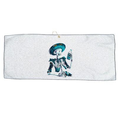 Skeleton Charro Mexican Skull Tequila Long Sleeve Large Microfiber Waffle Golf Towel