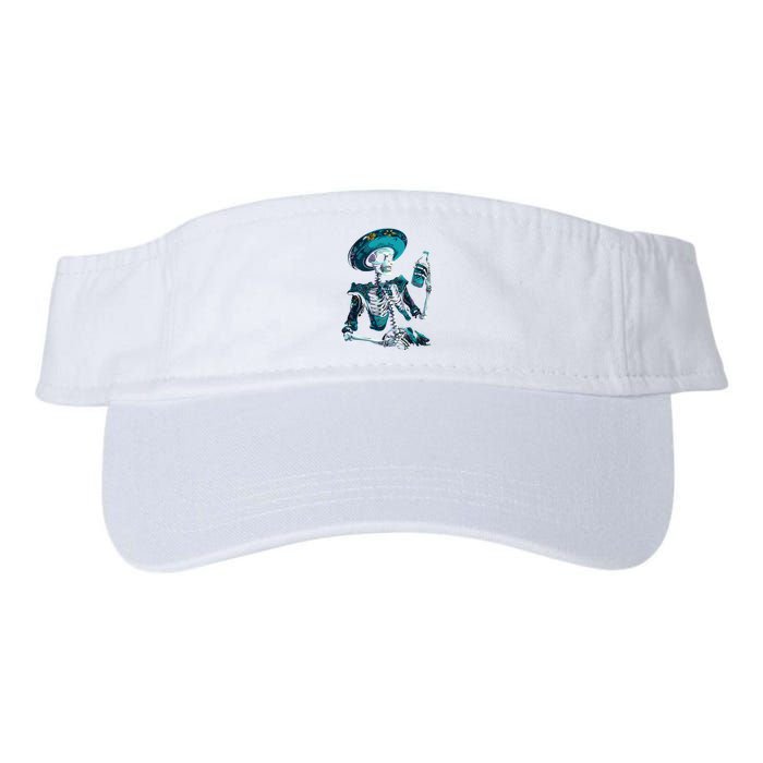 Skeleton Charro Mexican Skull Tequila Long Sleeve Visor