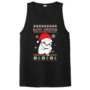 Slothy Christmas Merry Santa Hat PosiCharge Competitor Tank