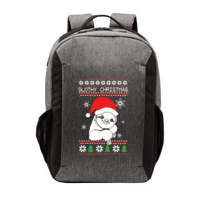 Slothy Christmas Merry Santa Hat Vector Backpack