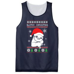 Slothy Christmas Merry Santa Hat Mesh Reversible Basketball Jersey Tank