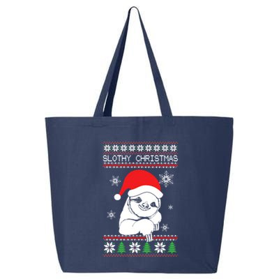 Slothy Christmas Merry Santa Hat 25L Jumbo Tote