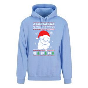 Slothy Christmas Merry Santa Hat Unisex Surf Hoodie