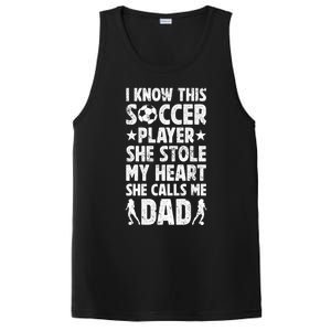 She Calls Me Dad Of A Soccer Player Father Soccer Dad Gift PosiCharge Competitor Tank