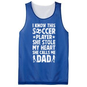 She Calls Me Dad Of A Soccer Player Father Soccer Dad Gift Mesh Reversible Basketball Jersey Tank