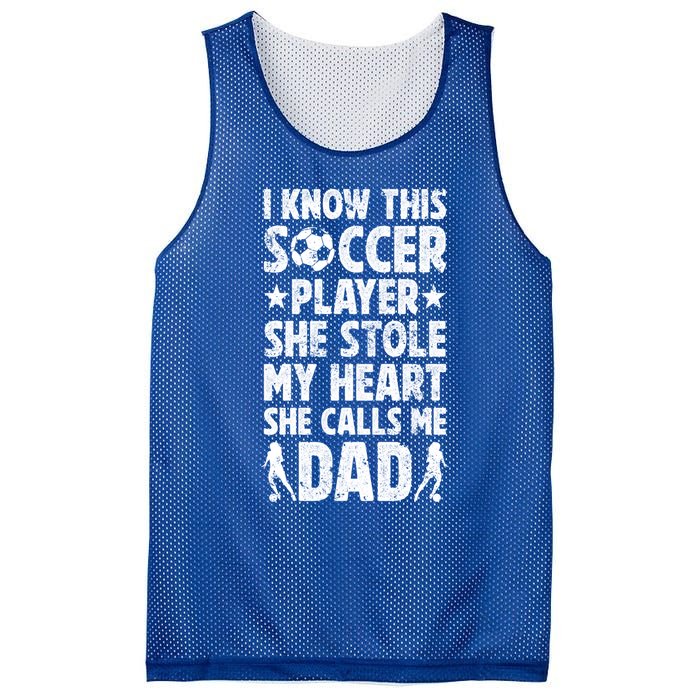 She Calls Me Dad Of A Soccer Player Father Soccer Dad Gift Mesh Reversible Basketball Jersey Tank