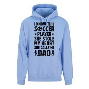 She Calls Me Dad Of A Soccer Player Father Soccer Dad Gift Unisex Surf Hoodie