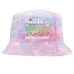 Santa Claus Merry Christmas SantaS Favorite Baseball Player Gift Tie-Dyed Bucket Hat