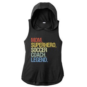 Soccer Coach Mom Ladies PosiCharge Tri-Blend Wicking Draft Hoodie Tank