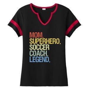 Soccer Coach Mom Ladies Halftime Notch Neck Tee