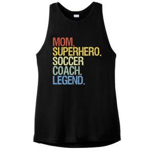 Soccer Coach Mom Ladies PosiCharge Tri-Blend Wicking Tank