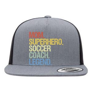 Soccer Coach Mom Flat Bill Trucker Hat