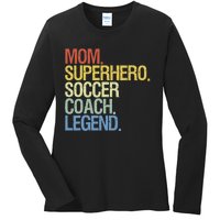 Soccer Coach Mom Ladies Long Sleeve Shirt