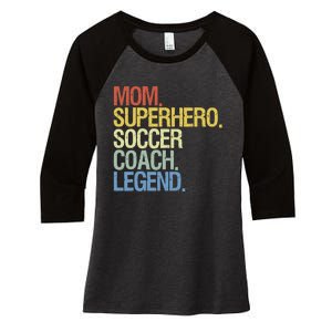 Soccer Coach Mom Women's Tri-Blend 3/4-Sleeve Raglan Shirt