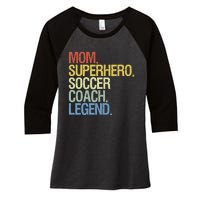 Soccer Coach Mom Women's Tri-Blend 3/4-Sleeve Raglan Shirt