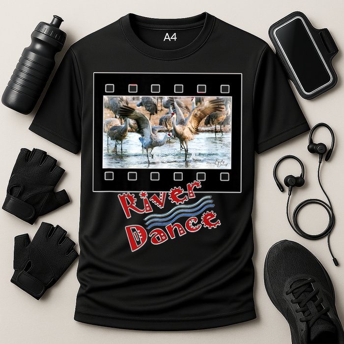Sandhill Crane Migration Photograph River Dance Performance Shirt