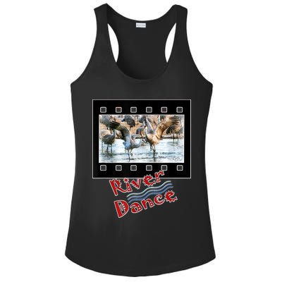 Sandhill Crane Migration Photograph River Dance Ladies PosiCharge Competitor Racerback Tank