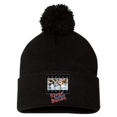Sandhill Crane Migration Photograph River Dance Pom Pom 12in Knit Beanie