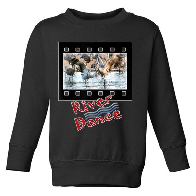 Sandhill Crane Migration Photograph River Dance Toddler Sweatshirt