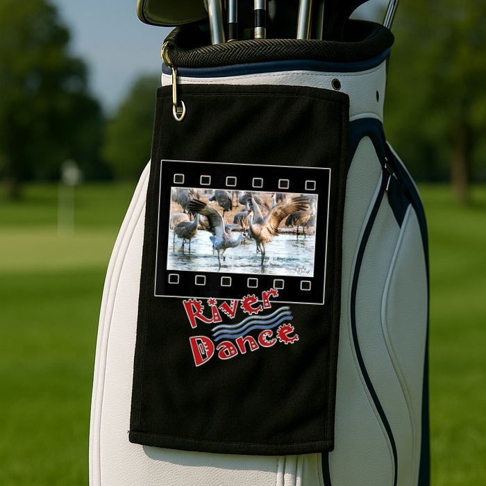 Sandhill Crane Migration Photograph River Dance Golf Towel