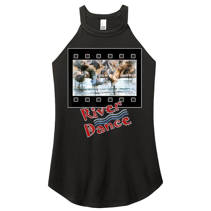 Sandhill Crane Migration Photograph River Dance Women's Perfect Tri Rocker Tank