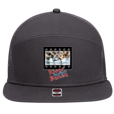 Sandhill Crane Migration Photograph River Dance 7 Panel Mesh Trucker Snapback Hat