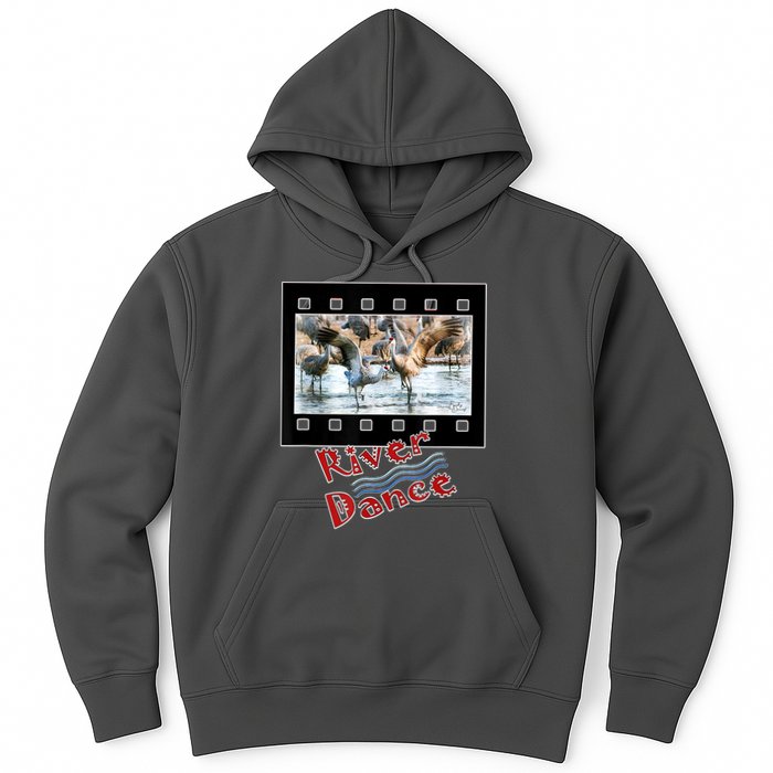 Sandhill Crane Migration Photograph River Dance Hoodie