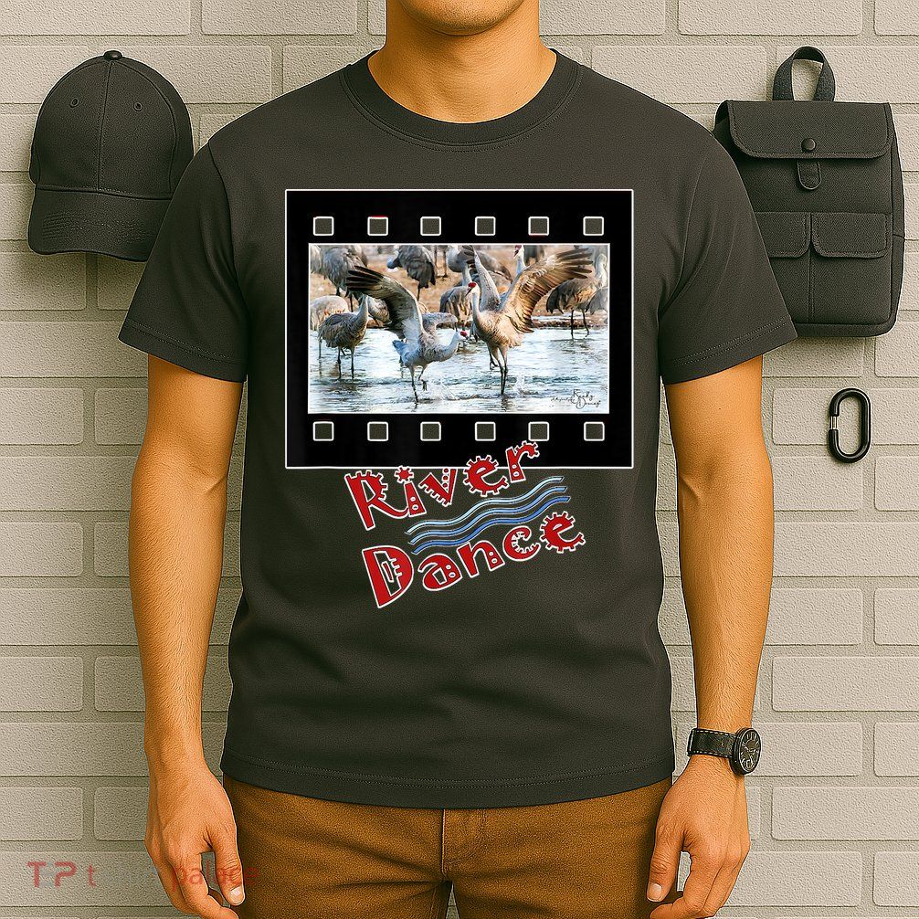 Sandhill Crane Migration Photograph River Dance T-Shirt
