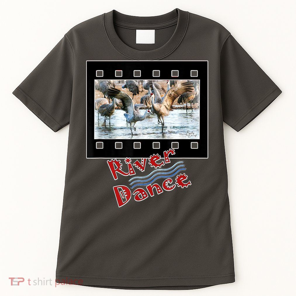 Sandhill Crane Migration Photograph River Dance Tall T-Shirt