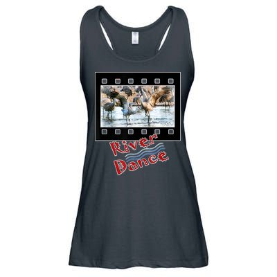 Sandhill Crane Migration Photograph River Dance Ladies Essential Flowy Tank