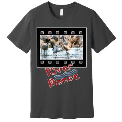 Sandhill Crane Migration Photograph River Dance Premium T-Shirt