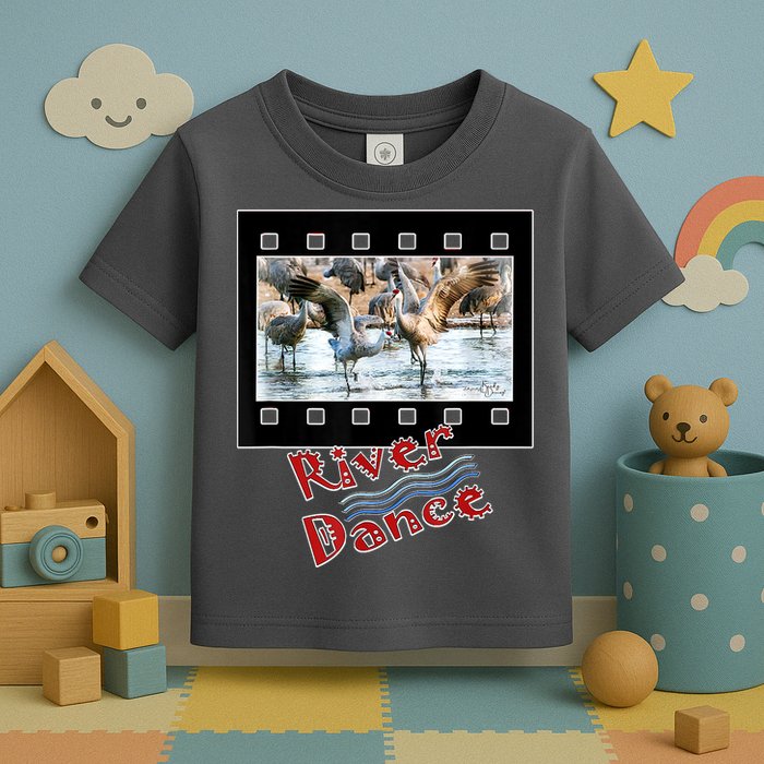 Sandhill Crane Migration Photograph River Dance Toddler T-Shirt