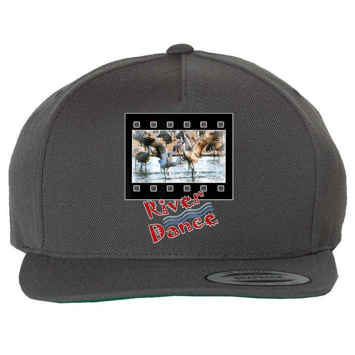 Sandhill Crane Migration Photograph River Dance Wool Snapback Cap