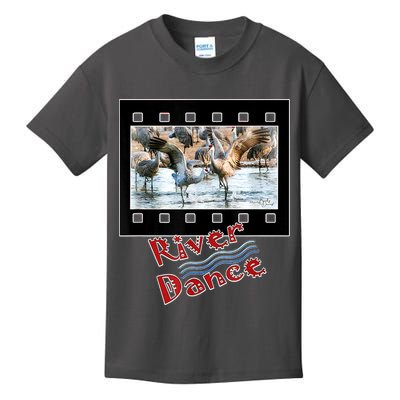 Sandhill Crane Migration Photograph River Dance Kids T-Shirt