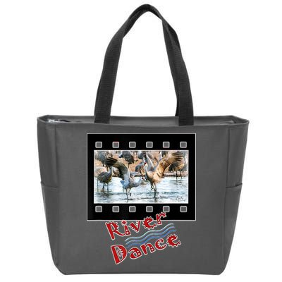 Sandhill Crane Migration Photograph River Dance Zip Tote Bag