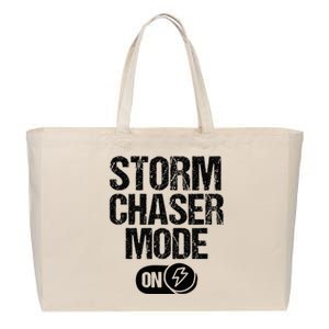 Storm Chaser Meteorologist Storm Chasing Cotton Canvas Jumbo Tote