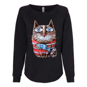 Sweet Cat Motifs Cat Womens California Wash Sweatshirt