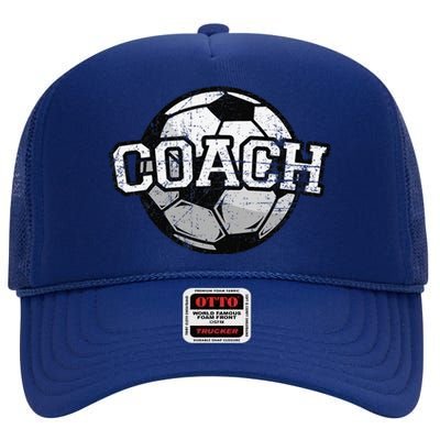 Soccer Coach Mom Soccer Coach Dad Soccer Coach High Crown Mesh Back Trucker Hat