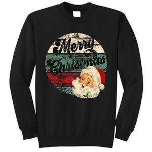 Santa Claus Merry Christmas Face Old Fashioned Sweatshirt