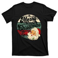 Santa Claus Merry Christmas Face Old Fashioned T-Shirt