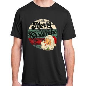 Santa Claus Merry Christmas Face Old Fashioned Adult ChromaSoft Performance T-Shirt