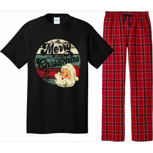 Santa Claus Merry Christmas Face Old Fashioned Pajama Set