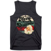 Santa Claus Merry Christmas Face Old Fashioned Tank Top