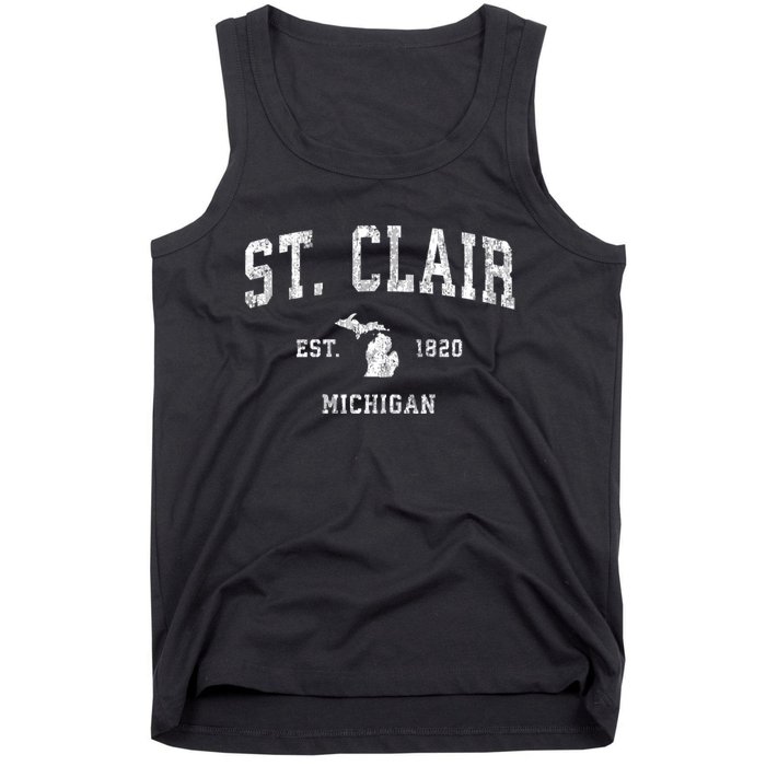 St. Clair Michigan Mi Vintage Athletic Sports Tank Top