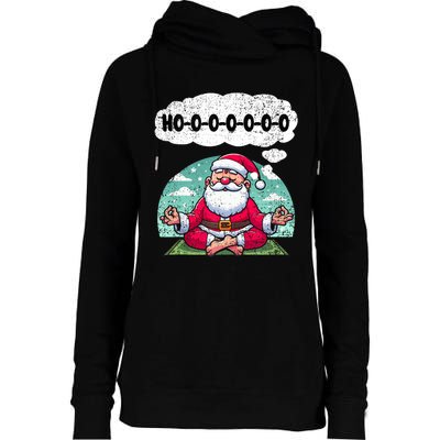 Santa Claus Meditating Christmas Yoga Lover Xmas Holiday Tank Top Womens Funnel Neck Pullover Hood