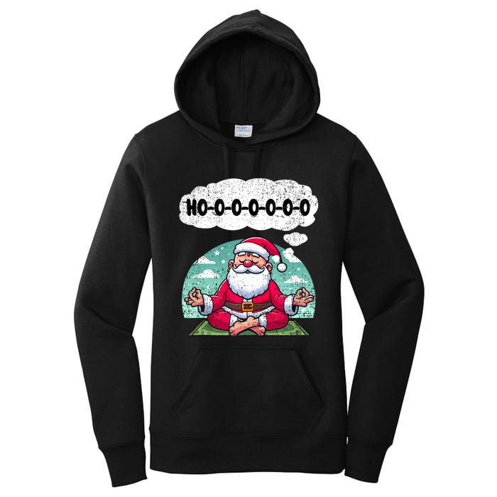 Santa Claus Meditating Christmas Yoga Lover Xmas Holiday Tank Top Women's Pullover Hoodie