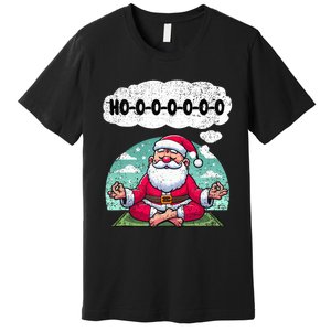 Santa Claus Meditating Christmas Yoga Lover Xmas Holiday Tank Top Premium T-Shirt