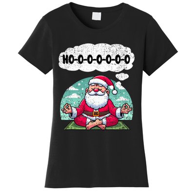 Santa Claus Meditating Christmas Yoga Lover Xmas Holiday Tank Top Women's T-Shirt