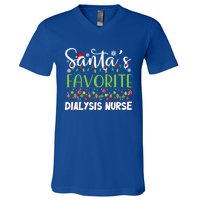 Santa Claus Merry Christmas SantaS Favorite Dialysis Nurse Gift V-Neck T-Shirt